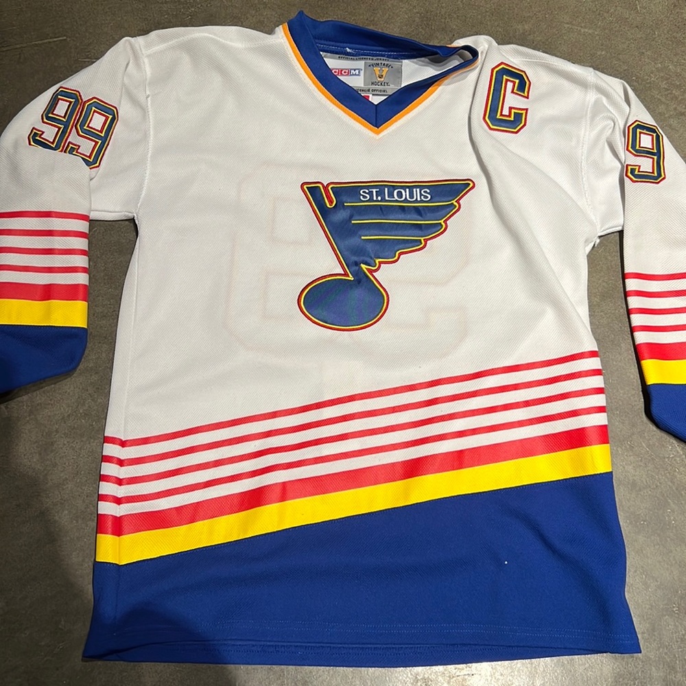 NHL Vintage St. Louis Blues Wayne Gretzky #99 Sewn Jersey Sz 52  CCM
